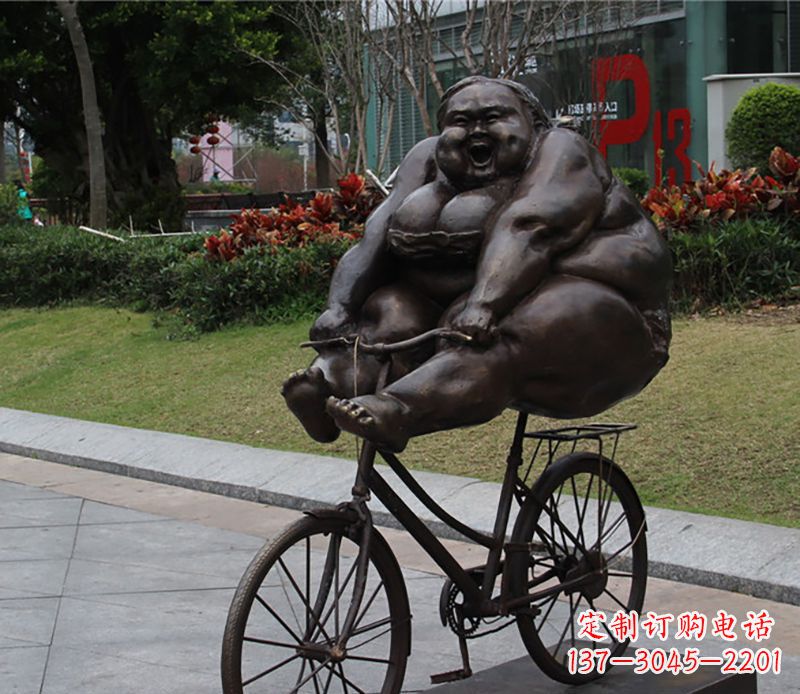 南通自行车铜雕