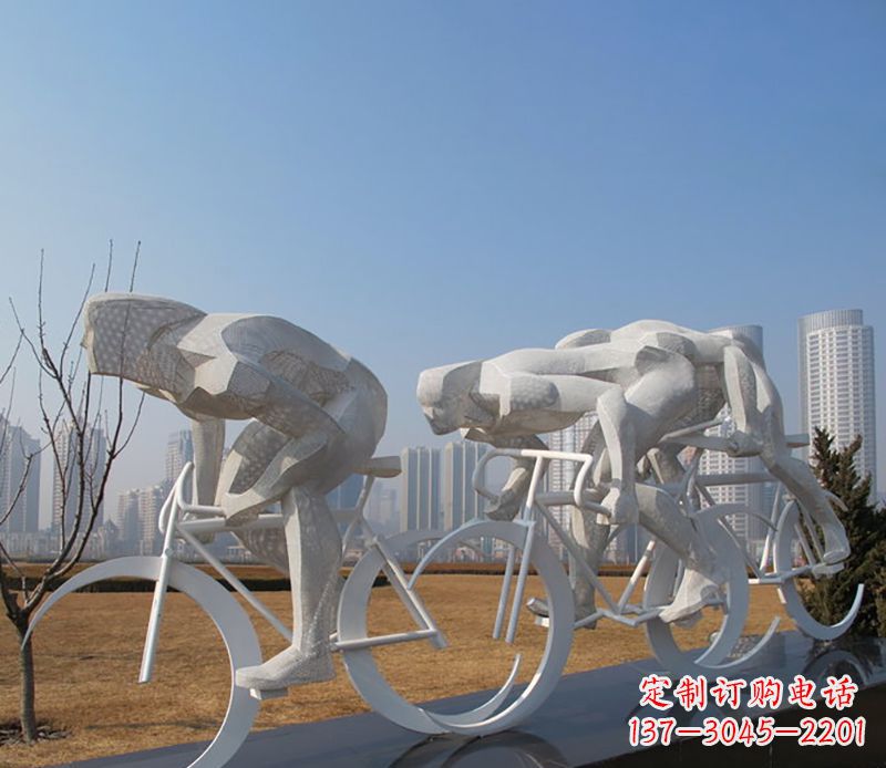 南通自行车比赛不锈钢雕塑