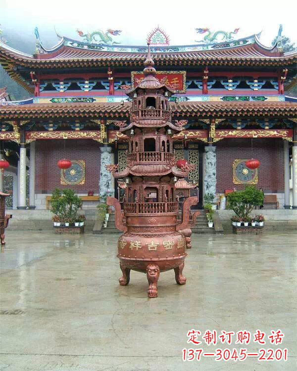 南通宗教庙宇香炉铜雕