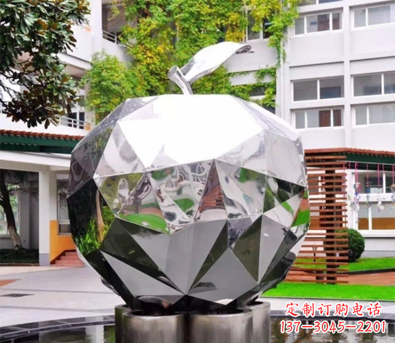 南通户外不锈钢水果雕塑