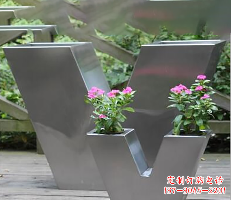 南通花盆不锈钢雕塑