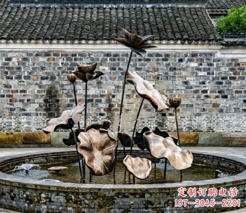 南通铜雕荷花