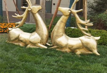 南通抽象铜鹿雕塑